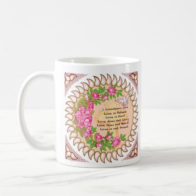Tasse Amour Chrétien est Patient (Gauche)