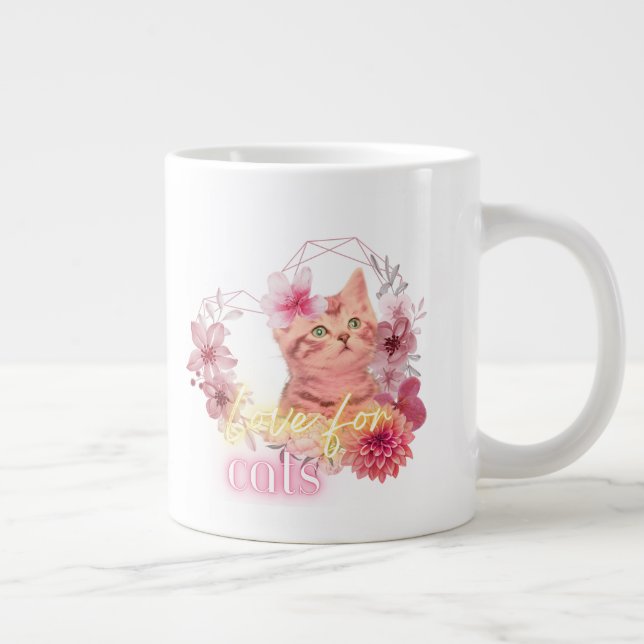 Tasse Amour pour les Chats – Mug à Café Adorable a (Droite)