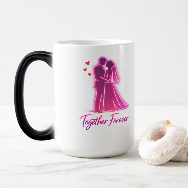 Tasse Amour Pour Toujours – Cadeau Romantique et M (Avec donut)