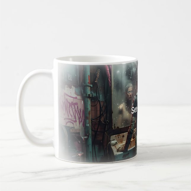 🤖 Tasse Android Cyberpunk 'Voyez-vous' (Gauche)