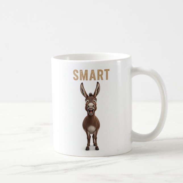 Tasse Âne Intelligent Drôle (Droite)
