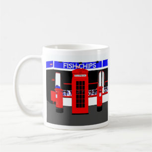 Tasse anglaise d'icônes