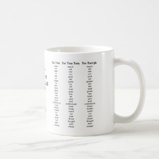 Tasse anglaise irrégulière de verbes