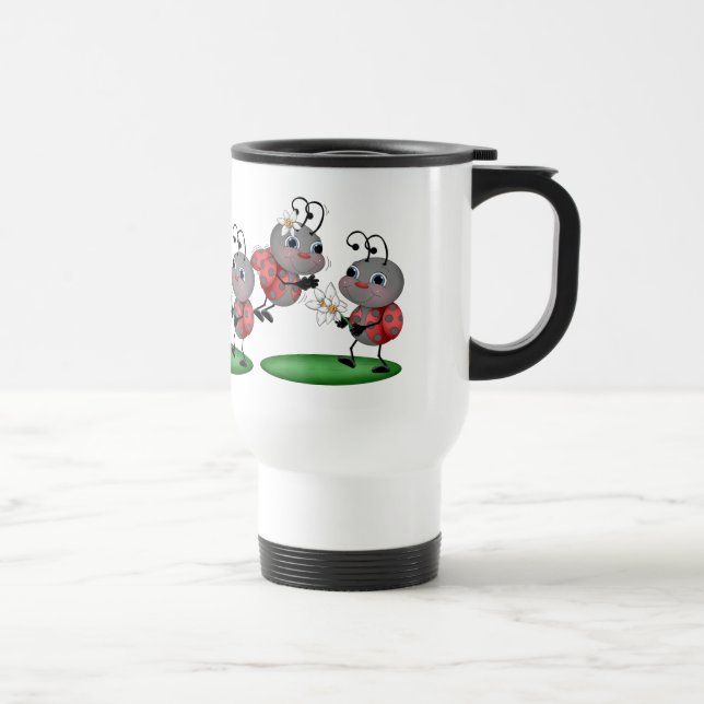 Tasse animale de voyage de coccinelle de bande (Droite)