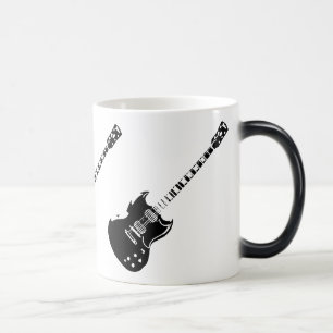 Tasse apparaissante de guitare activée par chaleu