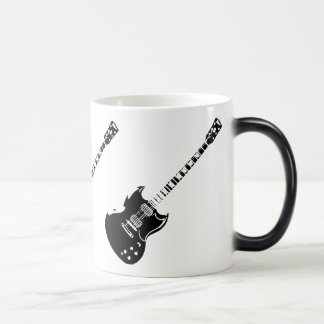 Tasse apparaissante de guitare activée par chaleur