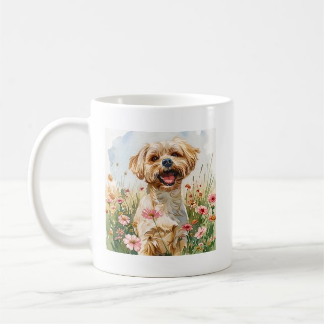 Tasse aquarelle maltaise (Gauche)
