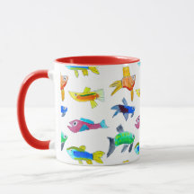 Tasse aquarelle "Quelque chose de louche"