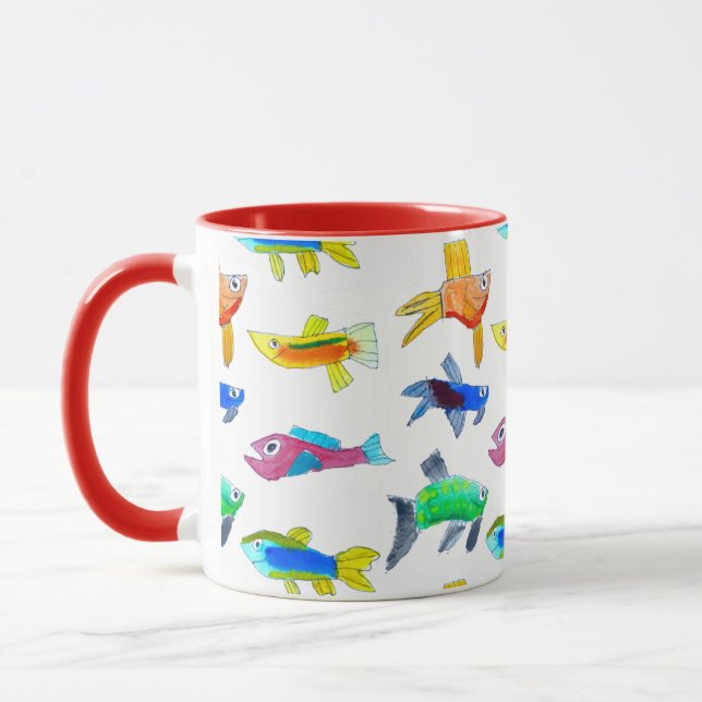 Tasse aquarelle "Quelque chose de louche" (Gauche)