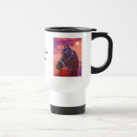 Tasse Arabe de lever de soleil de chevaux