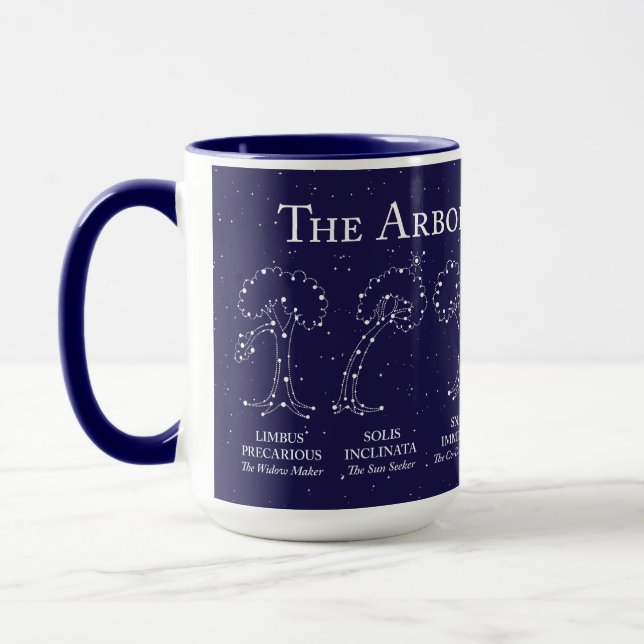 Tasse Arboriste Ciel de Nuit Bleu 15 oz. (Gauche)