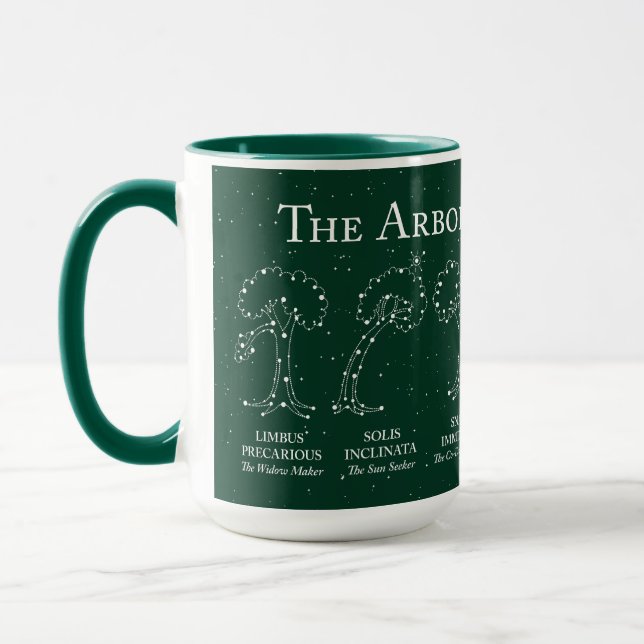 Tasse Arboriste Ciel de Nuit Verte 15 oz. (Gauche)