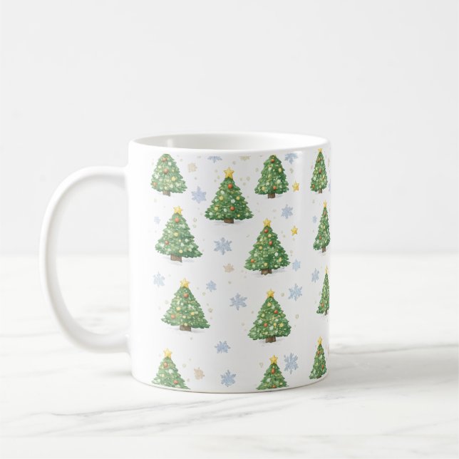 Tasse Arbre de Noël Blanc (Gauche)