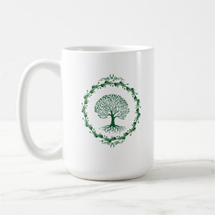 Tasse Arbre de Vie Vert Minimaliste