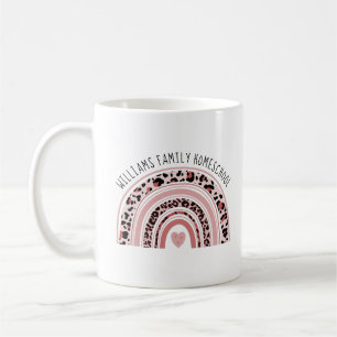 Tasse arc-en-ciel bohème maman nom école à la mais