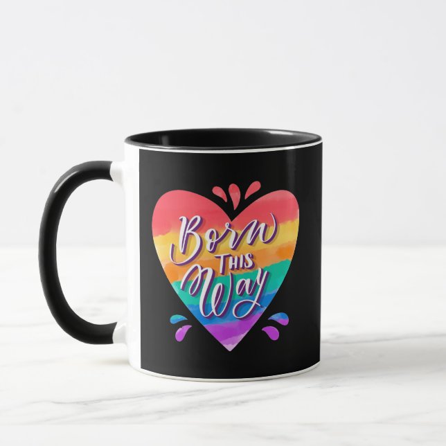 Tasse arc-en-ciel de l'amour de la fierté (Gauche)