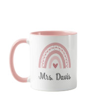 Tasse Arc-en-Ciel Personnalisée pour Enseignant