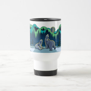 Tasse arctique d'ours blanc de tasse de voyage