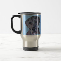 Tasse argentée de great dane Merle