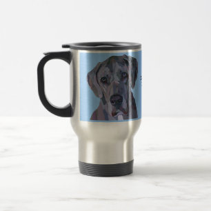 Tasse argentée de great dane Merle