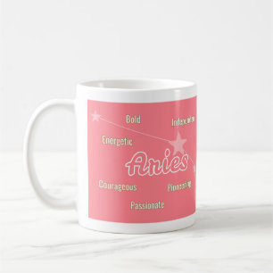 Tasse Aries Rouge Aquarelle Astrologie Signe du Zo
