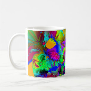 Tasse Art Abstrait Floral Explosion