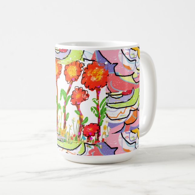 Tasse - Art Déco floral  (Devant droit)