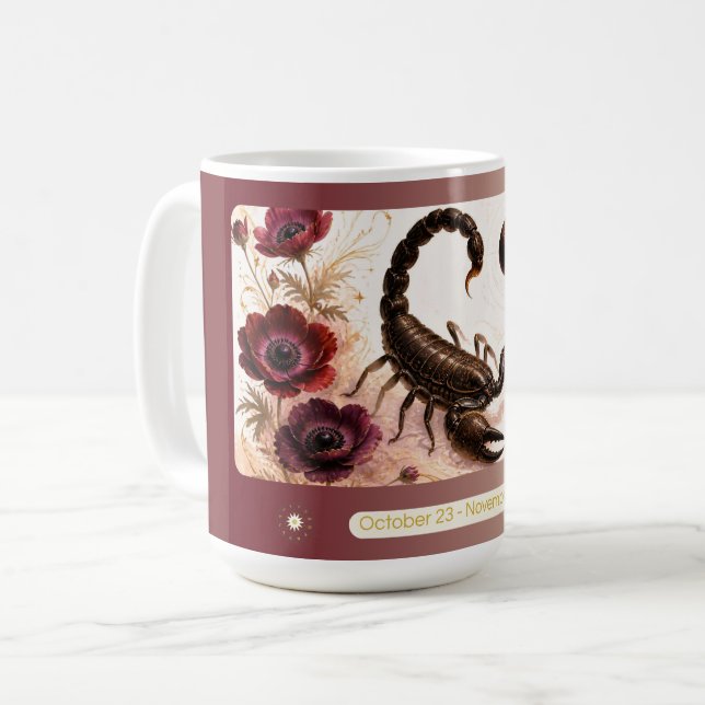 Tasse Art Nouveau Anémone Scorpion (Devant gauche)