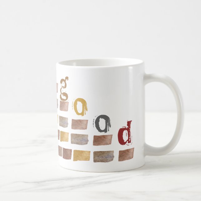 Tasse artistique dans des couleurs de ton de la (Droite)