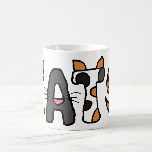 Tasse artistique de chats d'ANNONCE (Centre)