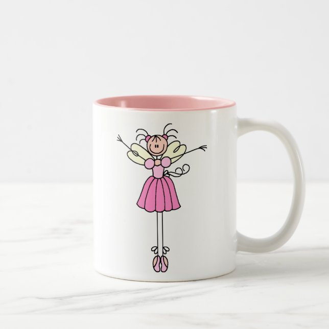 Tasse assez rose de ballerine d'ange (Droit)