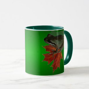 Tasse Assis Sur Des Feuilles