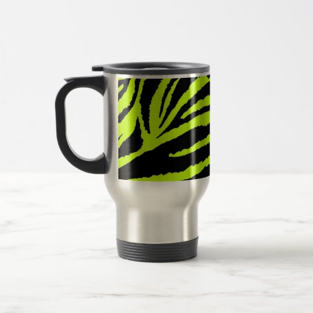 Tasse au néon de voyage de zèbre (Gauche)