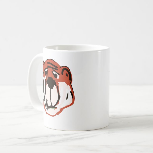 Tasse au Tigre Mignon qui Rugit (Devant gauche)