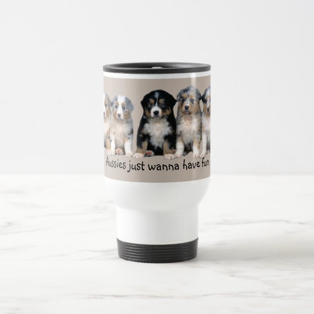Tasse australienne de voyage de chiots de berger (Centre)
