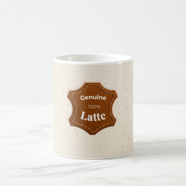 Tasse authentique à motif neutre Latte 100% (Centre)