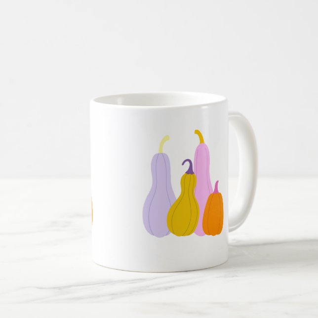 Tasse aux citrouilles colorées (Devant droit)