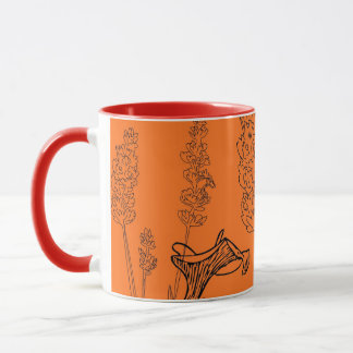 Tasse aux couleurs vives et fleurs sauvages