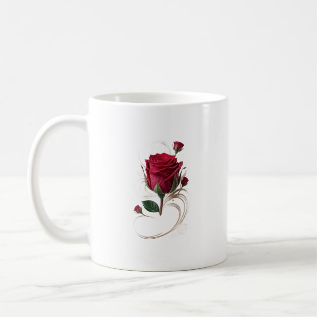 Tasse aux fleurs de rose (Gauche)