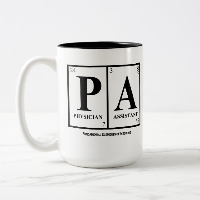 Tasse auxiliaire (PA) de médecin, avec la citation (Gauche)
