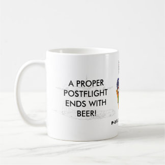 Tasse avant le vol/après le vol de Fe P-3