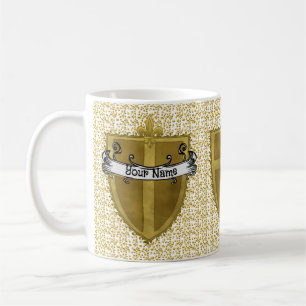 Tasse avec blason de famille Fleur nom de famille