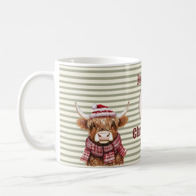 Tasse avec cadre photo de vache des Highlands rust (Gauche)