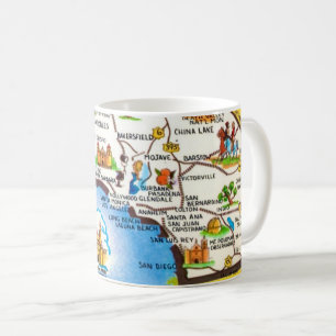 Tasse avec carte de Californie du Sud
