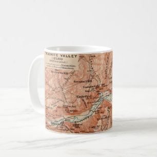 Tasse avec carte de la vallée de Yosemite