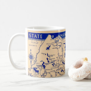 Tasse avec carte de l'État du Maine