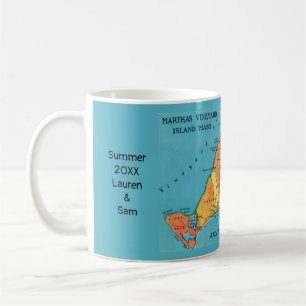 Tasse avec carte de Martha's Vineyard