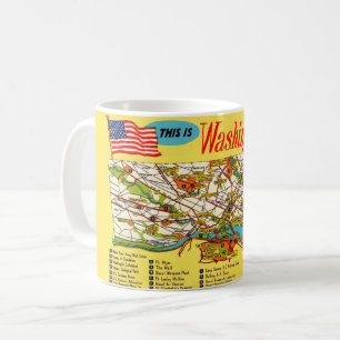 Tasse avec carte de Washington DC