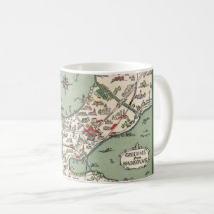 Tasse avec carte des lacs de Madison Wisconsin