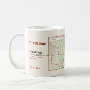 Tasse avec carte des sentiers de randonnée du Parc
